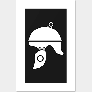 Republican Roman Helmet (white) Posters and Art